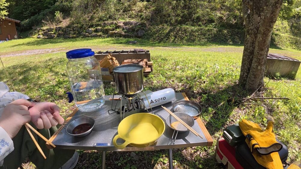 お蕎麦を茹でてお昼ごはん