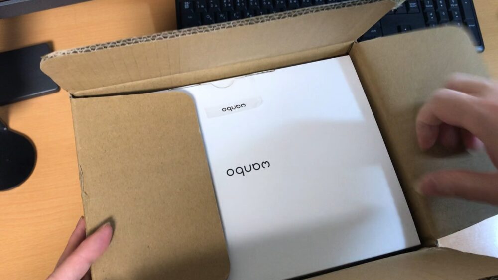 段ボールっぽい簡易的な外箱